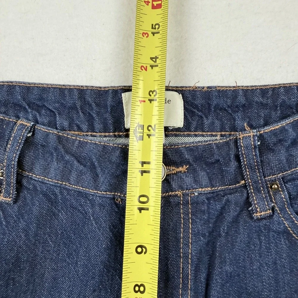 NWOT Kate Spade Target Womens Wide Leg Cuffed High Rise Denim Crop Jeans Size 12